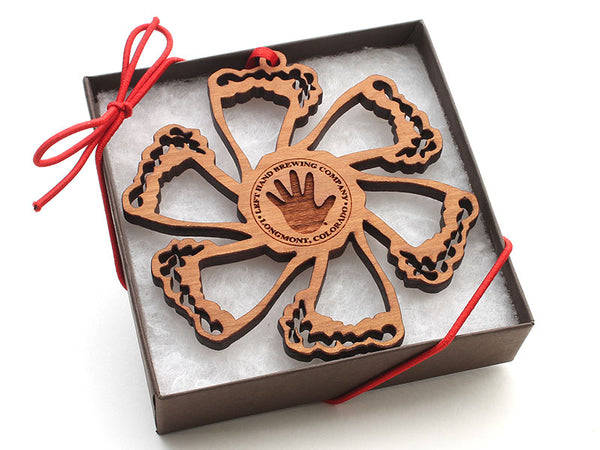 Left Hand Brewing Company Beer Flake Ornament Gift Box