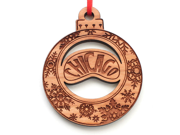 Chicago Bean Classic Globe Snowflake Chicago Ornament