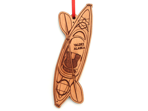 Valdez Alaska Kayak Ornament