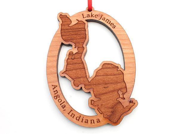 City of Angola Lake James Custom Ornament - Nestled Pines