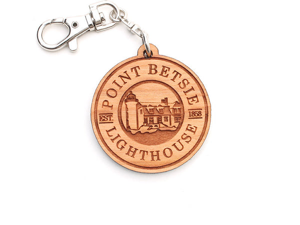 Point Betsie Lighthouse Custom Logo Key Chain - Nestled Pines