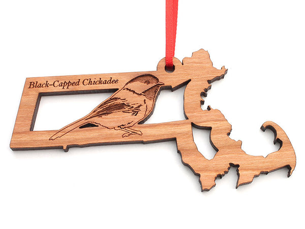 Massachusetts State Bird Ornament - Black-capped Chickadee
