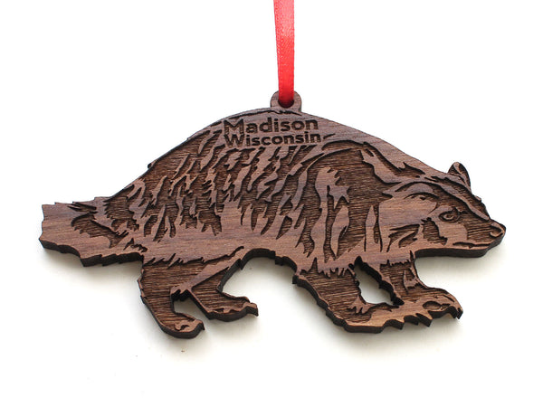 Madison Wisconsin Badger Ornament