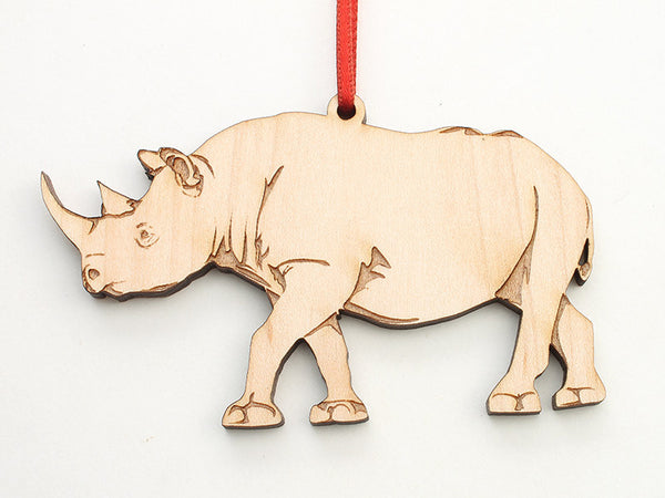 Black Rhinoceros Ornament - Nestled Pines