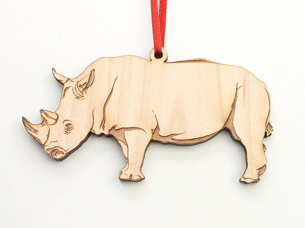 White Rhinoceros Ornament - Nestled Pines