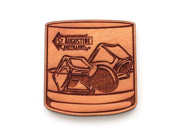 St Augustine Distillery Rocks Glass with Olive Magnet