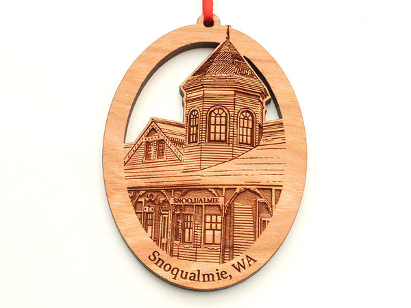 Corners Snoqualmie Train Museum Building Facade Oval Ornament