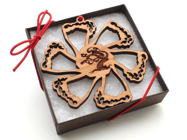 Tree House Brewing Company Beer Glass Snowflake Logo Ornament Gift Box