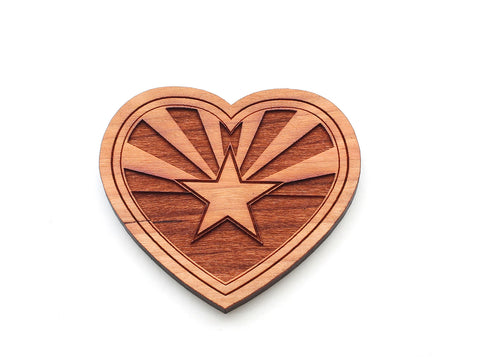 Arizona State Flag Heart Magnet