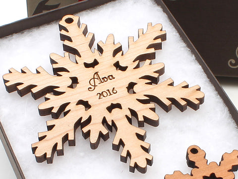 Custom Snowflake Christmas Ornament - New 2016 - Nestled Pines - 1