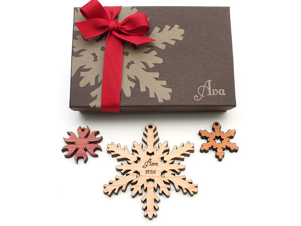 Custom Snowflake Christmas Ornament - New 2016 - Nestled Pines - 2