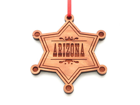 Old Western Sheriff Badge Ornament