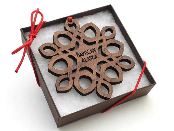 Barrow Alaska Snowflake Ornament Gift Box