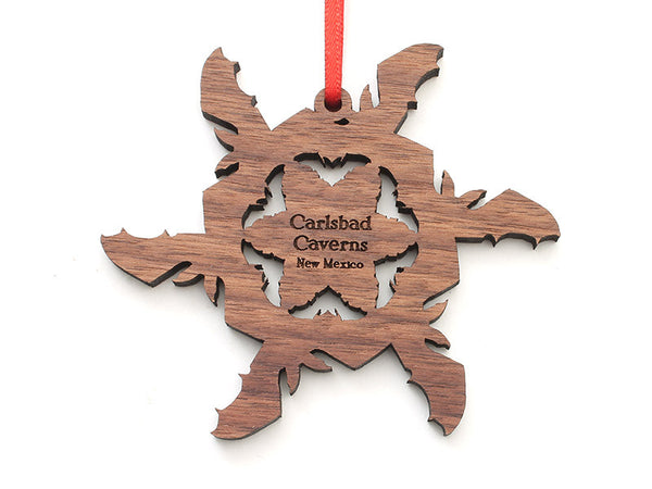 Carlsbad Caverns Bat Flake Ornament - Nestled Pines