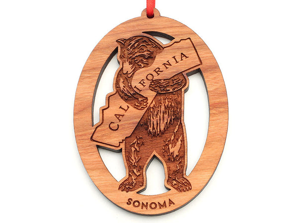 Solano Mission Bear Hugging California State Ornament