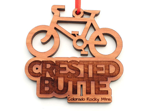 Casa Bella Crested Butte Bike Text Ornament