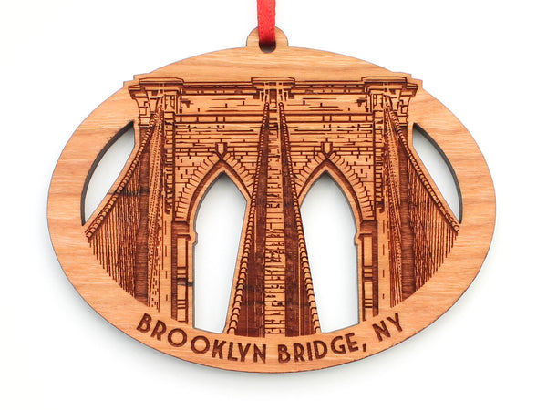 New York City Brooklyn Bridge Oval Ornament