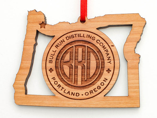Bull Run Distillery Oregon State Logo Insert Ornament