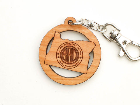 Bull Run Distillery Oregon Logo Key Chain