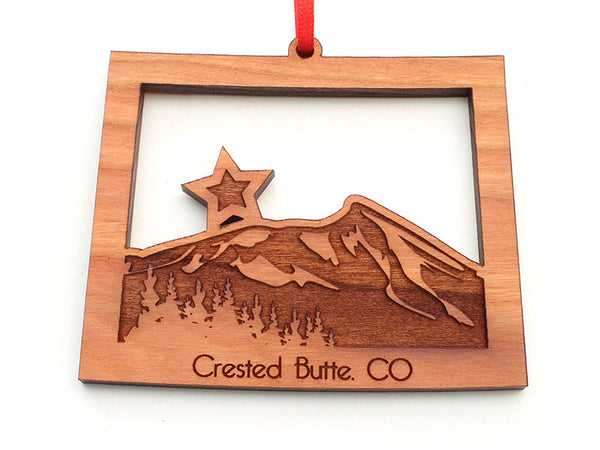 Casa Bella Crested Butte CO State Mountain Insert Ornament