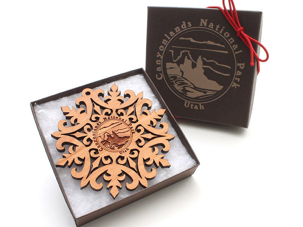 Moab Canyonlands NP Snowflake Ornament Gift Box - Nestled Pines - 2
