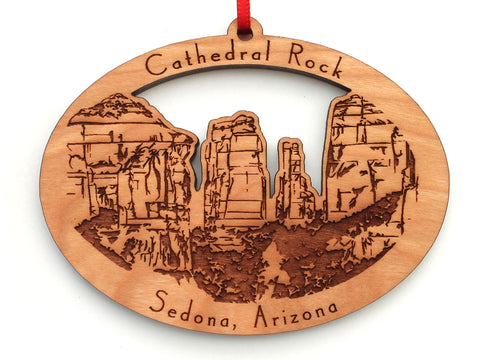 Joe Wilcox Indian Den Cathedral Rock Oval Ornament