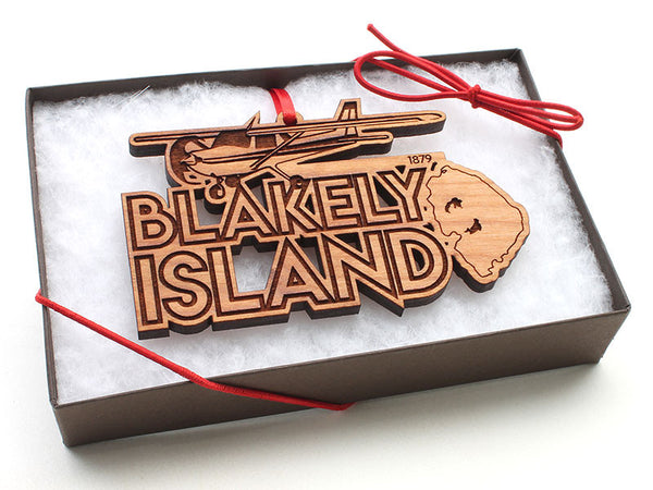Blakely Island Cessna Airplane Text Ornament