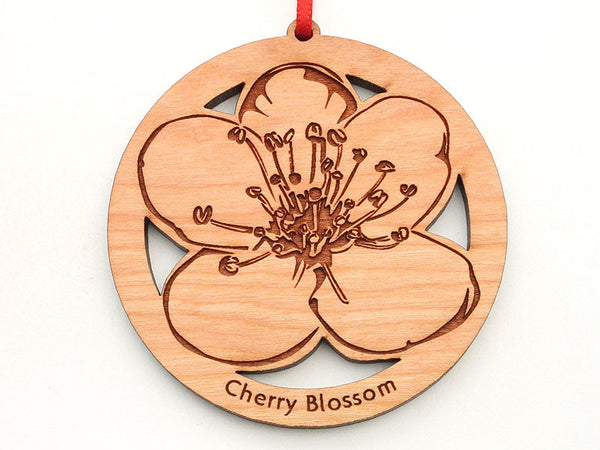 Door County Cherry Blossom Circle Ornament