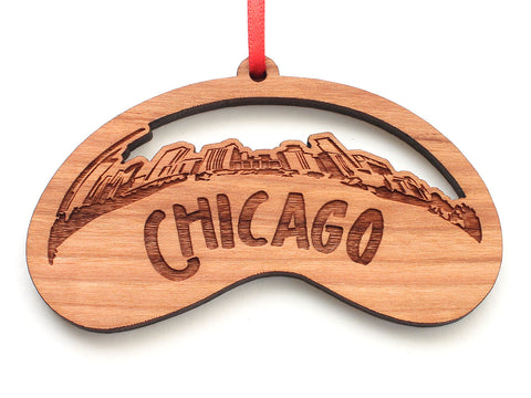 Chicago Bean City Skyline Chicago Ornament