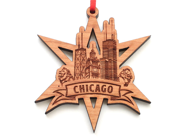 Chicago Star Tourist Snowflake Ornament