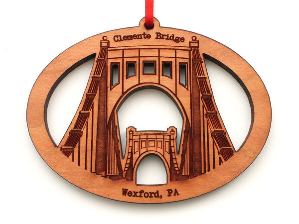 Clemente Bridge Wexford Pennsylvania Oval Ornament