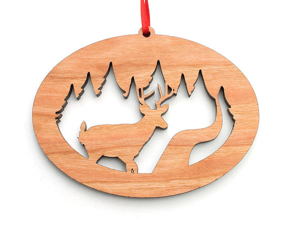 Northwoods Deer Ornament Alt - Nestled Pines