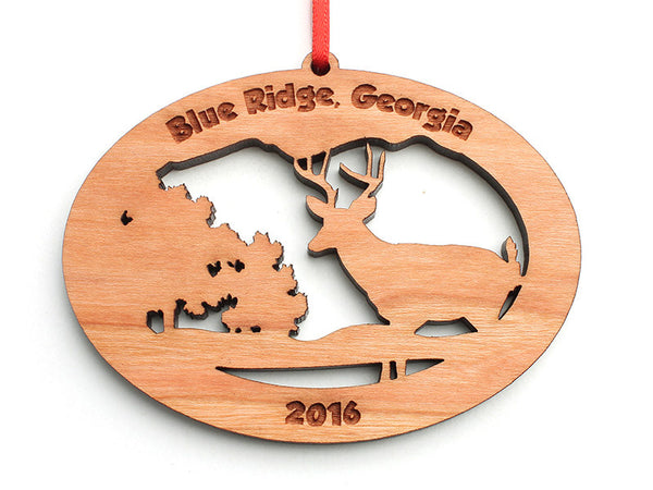 Blue Ridge Deer NW Ornament - Nestled Pines