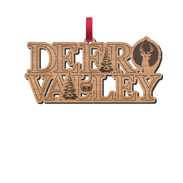 Deer Valley Text Ornament