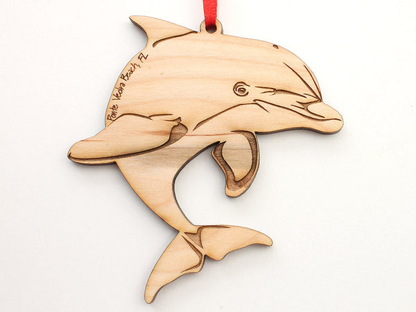 Ponte Vedra Beach Florida Dolphin Custom Ornament - Nestled Pines