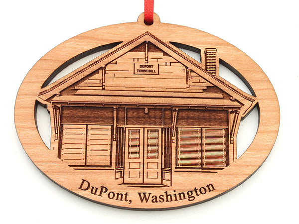 DuPont Town Hall Custom Oval Ornament
