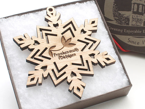 Frankenmuth Custom Snowflake Ornament - Nestled Pines - 1