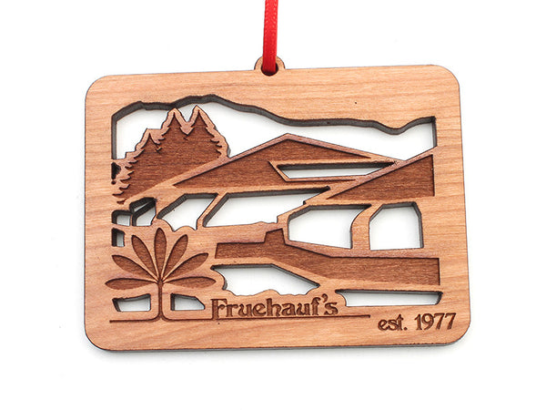 Fruehauf's Building Facade Colorado Insert Ornament - Nestled Pines