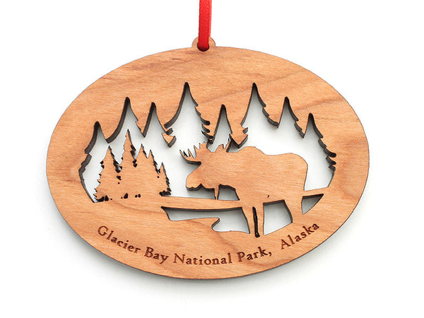 Glacier Moose NW Ornament - Nestled Pines