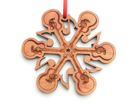 Guitar Snowflake Ornament - Nestled Pines