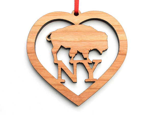 Buffalo New York Heart Ornament - Nestled Pines