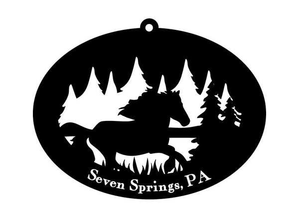 Seven Springs Horse Ornament - Nestled Pines