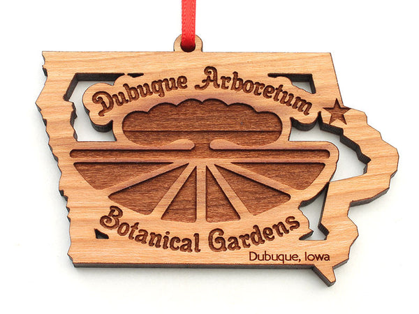 Dubuque Arboretum Iowa State Shape Logo Insert Ornament