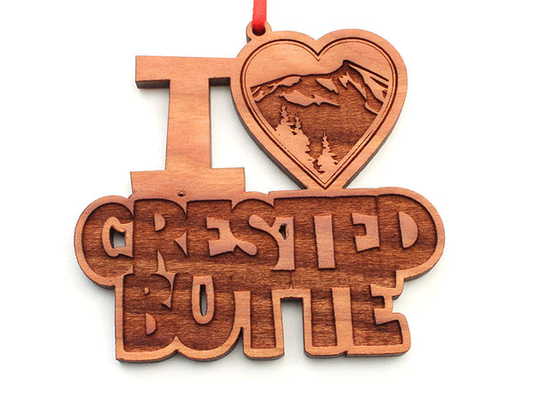 Casa Bella Crested Butte I Heart Text Ornament