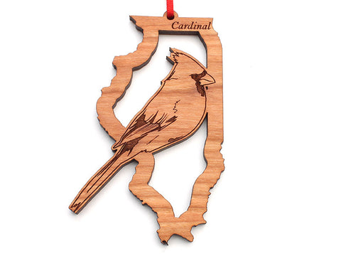 Illinois State Bird Ornament - Cardinal