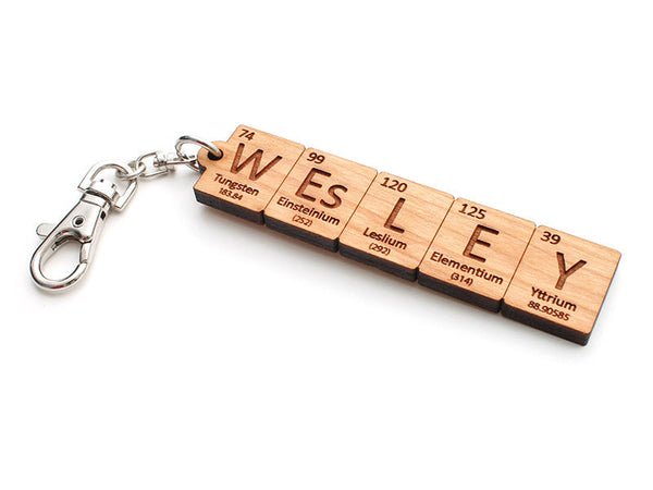 Custom Periodic Table of Elements Name Key Chain - Nestled Pines - 2