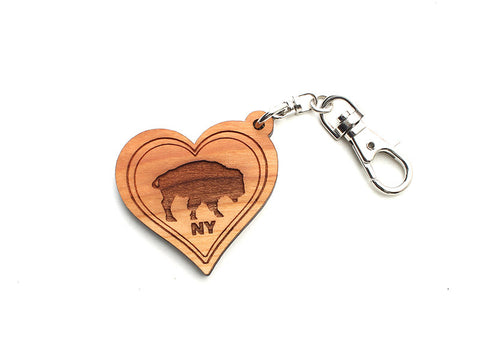 Buffalo New York Heart Key Chain - Nestled Pines