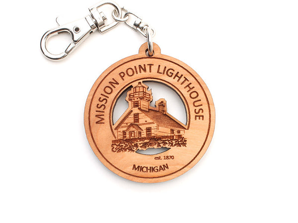 Mission Point Lighthouse Key Chain - Nestled Pines