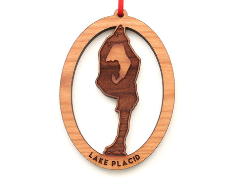 Lake Placid Figure Skater Oval Ornament