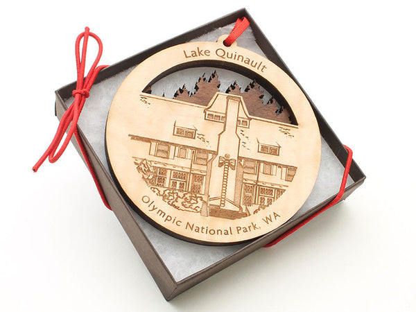 Olympic National Park Lake Quinault Lodge Double Ornament